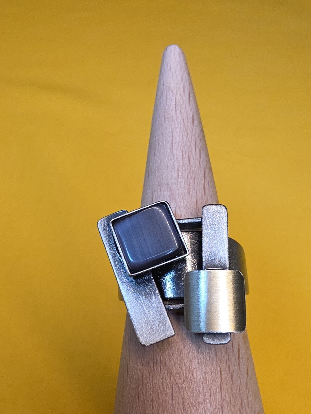 Modernist Constructivist Ring ▪︎ Christophe Poly Designed ▪︎ Very Unique!
